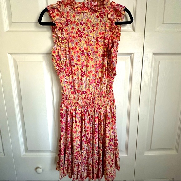 Poupette St. Barth Womens Triny Mini Dress Ruffles Floral Sz XS Bloomcore Girly - Picture 4 of 14